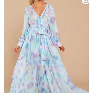 Chiffon floral maxi dress